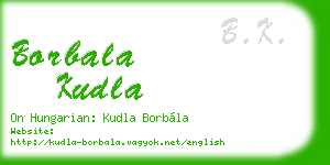 borbala kudla business card